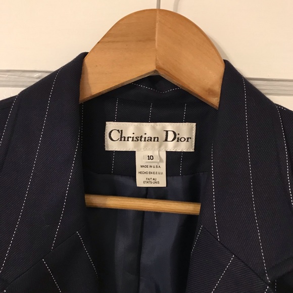 Vintage Christian Dior Pinstripe Suit- Size 10 - Picture 3 of 7